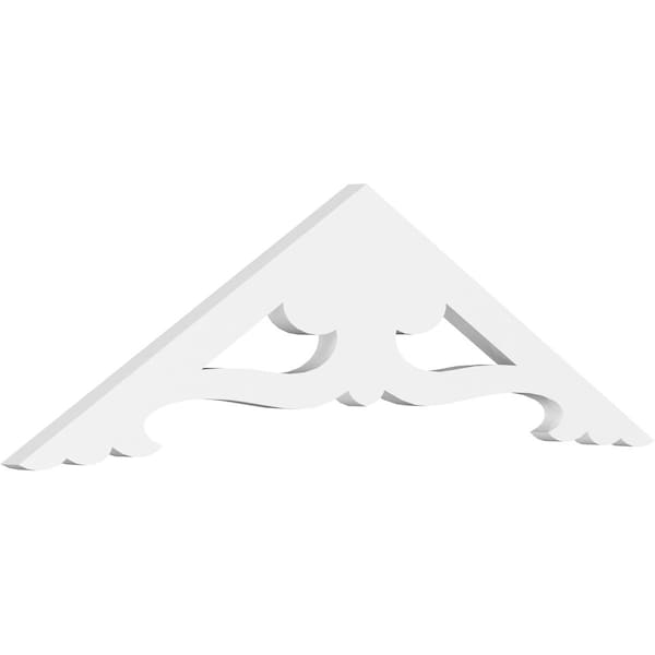 Ekena Millwork Pitch Cornelia Architectural Grade PVC Gable Pediment, 36"W x 10 1/2"H x 1"P (7/12) GPP036X011X100CRN - main